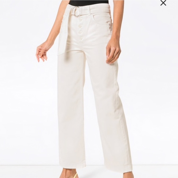 Reformation Denim - Reformation Madison High Waisted Belted Ankle Jeans Denim Jeans 24